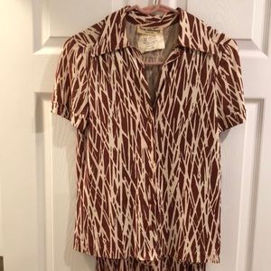 Vintage DVF dress & shirt jacket set